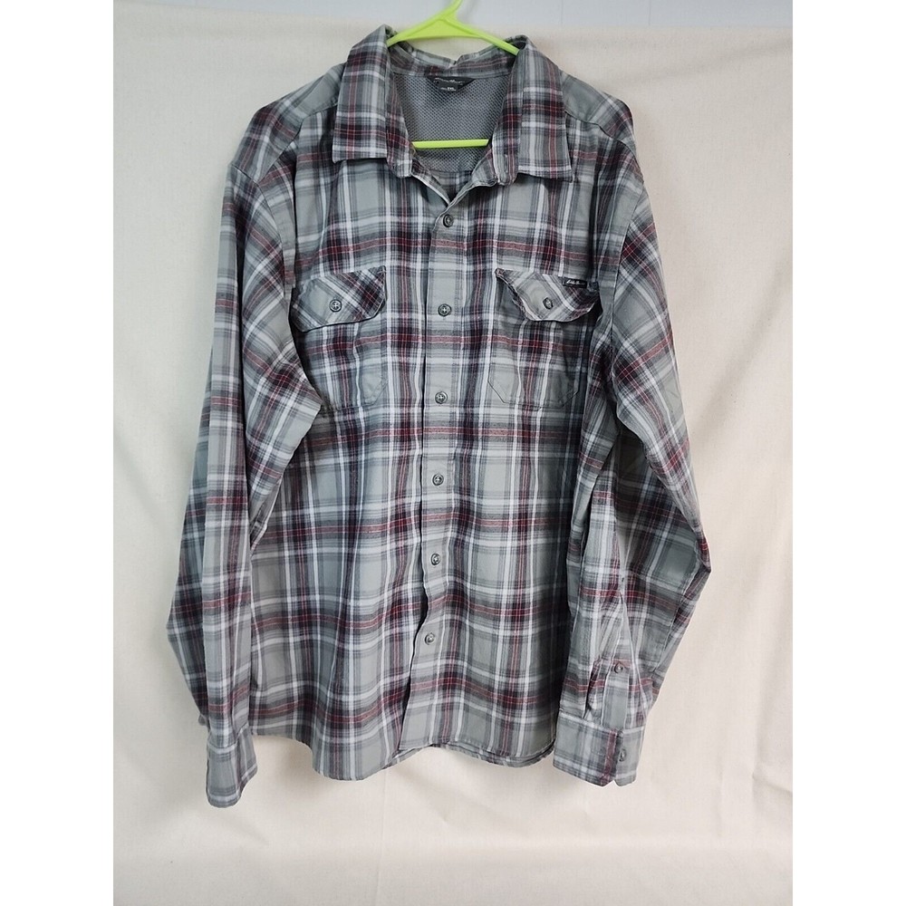 Eddie Bauer Long Sleeve Flannel Button Up Shirt Size 2XL